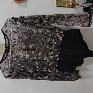 Floral sheer bodysuit